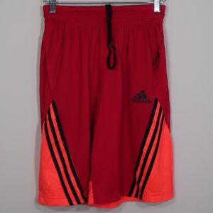 adidas Red, Orange & Black Basketball Shorts